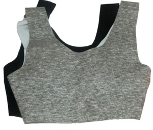 New Girls size XS Sports Bra 2 pack Wonder Nation Gray and Black - Picture 1 of 2