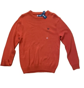Suéter tejido cuello redondo de algodón naranja Chaps para hombre talla grande NUEVO - Imagen 1 de 11