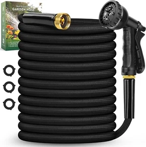 Garden Hose 100FT Non Expanding Lightweight Leak Proof Metal Interface Flexible - Picture 1 of 10