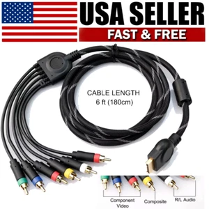 Cable Componente Retrovision - Cable AV HD YPbPr para PS2 y PS3 NUEVO - Imagen 1 de 6