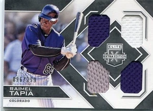 RAIMEL TAPIA '16 PANINI ELITE EXTRA EDITION QUAD WORN 3 COLOR JERSEYS#/299 ~ RC - Picture 1 of 1