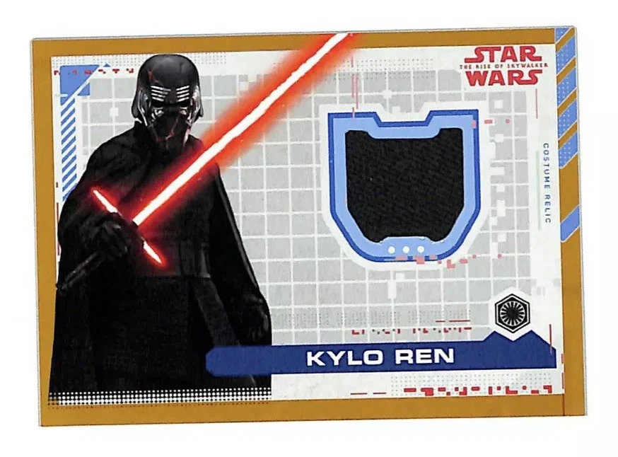 2019 Topps Star Wars The Rise Of Skywalker Kylo Ren 8/25 gold costume relic card - Image 1 of 2