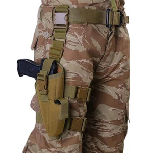 Funda táctica para pierna de caída ajustable mano derecha para pistola con soporte para mag - Imagen 1 de 5