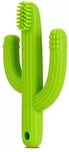 Fun Cactus Zahnen Zahnbürste - 3+ Monate - Lebensmittelqualität Silikon - Zahnseide - Bild 1 von 2