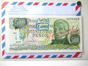 A. WARHOL/K. HARING/J. M.BASQUIAT: 500 PESO BANKNOTE 3x SIGNIERT, SKIZZIERT - Bild 1 von 7