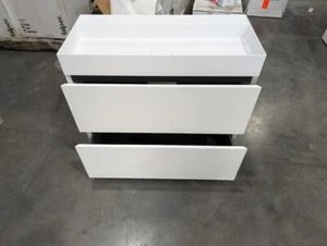 Falper Pure 40" Wall-Mount 2-Drawer Vanity w Quattro ZERO Basin Sink New! - Picture 1 of 9