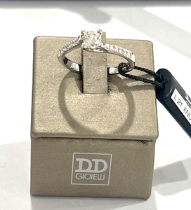 Davite & Delucchi Solitär Ring in 750% 18 kt Gold mit Diamant ct 0,30 - Bild 1 von 9
