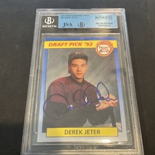 1992 Front Row Draft Picks #55 Derek Jeter Autograph Auto Signed I.P. Yankees