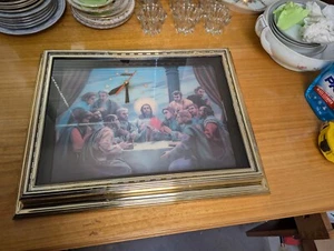 3D Vintage Retro Jesus Christ and The 12 Apostles Last Supper Halograph... - Picture 1 of 5