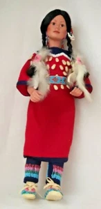 Muñeca nativa americana vintage Danbury como nueva J. Belle solo muñeca paloma suave - Imagen 1 de 6