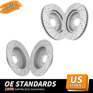 Front Rear Drilled Brake Rotors for 06 -18 Toyota RAV4 2010 - 2012 Lexus HS250h - Foto 1 di 9