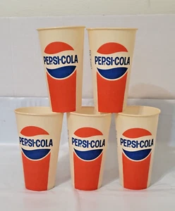(5) Pepsi-Cola 12oz Wax Vending Paper Cups V122 Sweetheart - Picture 1 of 3