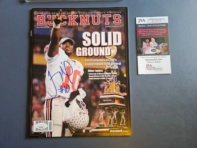 Revista del programa Ohio St. Bucknuts firmada por Troy Smith "#10" PRIMAVERA 2006 - CERTIFICADO DE AUTENTICIDAD JSA Foto 1 de 4