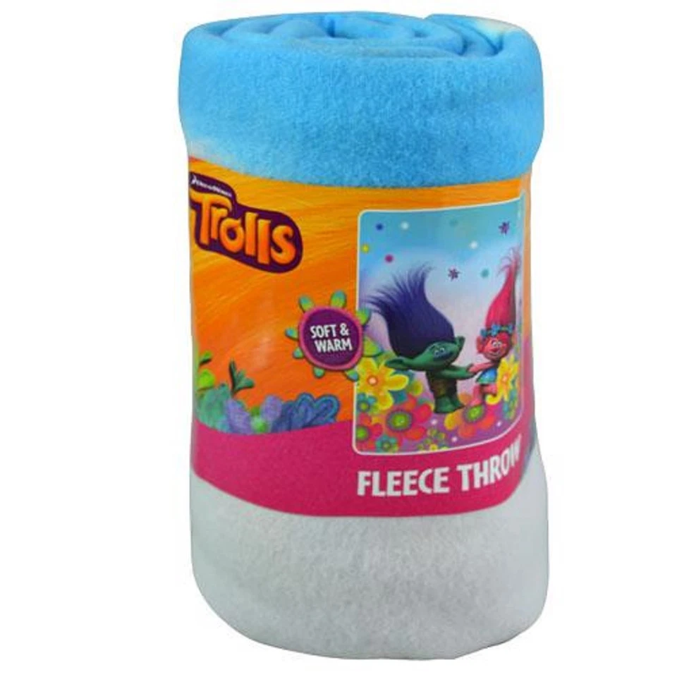 Girls Trolls Poppy & Branch Fleece Throw Blanket 40x50