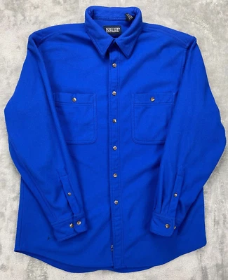 Camisa polar Lands End para hombre manga larga abotonada azul 15-15 1/2 mediana regular Foto 1 de 4