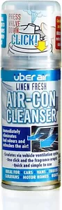 Über Air Air-Con Cleanser - Air Freshener & Odour Remover Car Smoke Bomb Linen - Picture 1 of 7