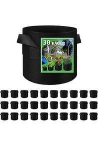 30 Pack 3 Gallon Plant Grow Bags, Breathable Felt Non-Woven Aeration Fabric Plan - Picture 1 of 8