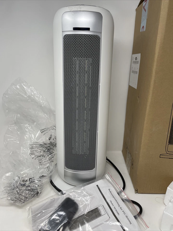 Brand New PTC Fan Heater, Space Heater with Thermostat and Timer Remote Control - Image 1 of 4