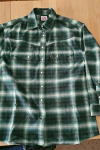 Levi's Karo Hemd / Bluse Damen Schwarz Grün kariert Pea - Bild 1 von 11