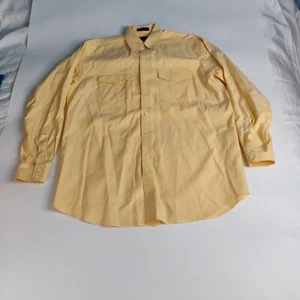 Lucchese Classics Mens Yellow Button Down Shirt Size 16-34 Cotton Long Sleeves - Picture 1 of 5