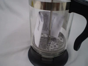 IKEA UPPHETTA Coffee Tea Maker Glass Stainless Steel French Press Black NEW 34oz - Picture 1 of 4