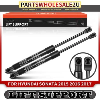 Set of 2 Front Hood Lift Supports Struts for Hyundai Sonata 2015 2016 2017 Sedan - Image 1 of 4