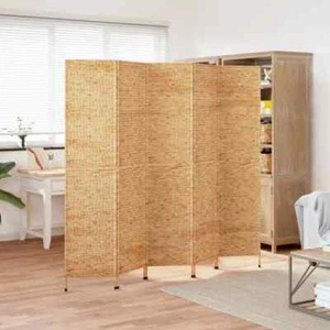 Sufrk Room Divider 5-Panel 205x180 Hyacinth,Freestanding Wall Screen J1F9 - Picture 1 of 9