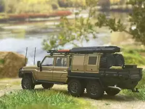 1:64 Autobots Models LAND CRUISER LC79 Pickup 6x6 Travel Diecast Toys Car Yellow - Picture 1 of 6
