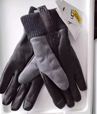 Guante acolchado Ugg para todo clima de cuero para hombre L/XL RARO NUEVO CON ETIQUETAS Foto 1 de 4