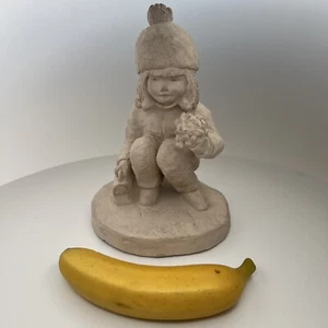Bright Eyes By Dee Crowley Austin Scultpture 1988 Girl "School Daisies" Vintage - Picture 1 of 14