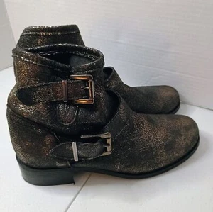 New Women's Primadonna Collection Genuine Tinsel Black Leather Ankle Booties - Picture 1 of 7