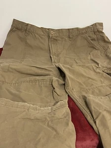 Beverly Hills Polo Club Mens 38x30 Cargo Pants Khaki Utility Distress - Picture 1 of 3