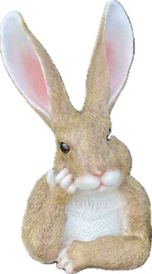 Hase Deko Kaninchen Gartenfigur Osterhase Höhe 34 cm mit großen Ohren - Bild 1 von 9