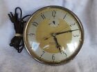 Vintage Art Deco Hammond Synchronous Metal & Glass Electric Wall Clock ~ Running