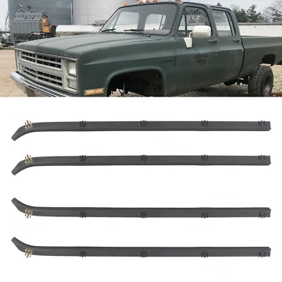 Kit de 4 piezas de sello de resistencia para ventana de puerta izquierda y derecha apto para camioneta Chevrolet GMC 89-91 Foto 1 de 4