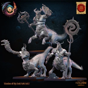Feldraks Command Group: Lost Kingdom Miniatures Guerrieri degli Dei Oscuri 3D Pri - Foto 1 di 4