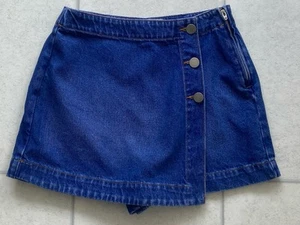 Girls New Look Blue Denim Shorts / Skort Age 14 Years - Picture 1 of 4