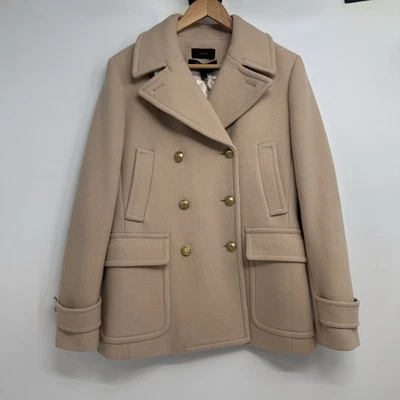 J Crew Size 8T Beige Stadium Cloth Nello Gori Majesty Peacoat - Image 1 of 4