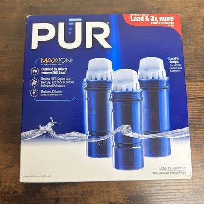 NEW Pur Plus Water PPF951K3 Replacement Filter 3 Count Blue Pitcher Dispenser - Image 1 of 3