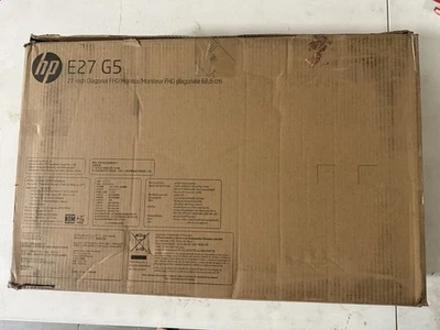 NEW HP E27 G5 27 Inch Black FHD 1920x1080 - Image 1 of 4