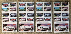 US Scott 3931-3935 Sporty Cars 50's 4 Complete Booklet of 20 Stamps Each Mint NH - Picture 1 of 3