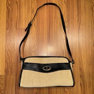 VTG Etienne Aigner Jute Handbag Shoulder Bag Purse - Medium Spring Summer Bag - Picture 1 of 4