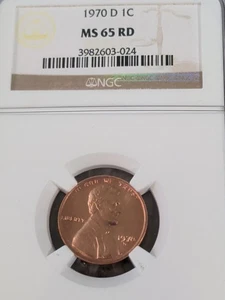 NGC 1970 D Ms65 RD Lincoln Cent - Picture 1 of 4