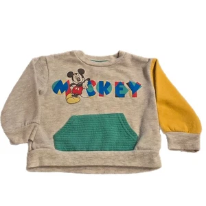 Sudadera Mickey Mouse De Colección 12 Meses Retro Bebé Cuello Redondo Bolsillo Disney Junior - Imagen 1 de 9