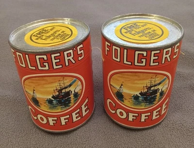Rompecabezas de regalo de café Folger de colección en lata sellado de fábrica par sin abrir Foto 1 de 4