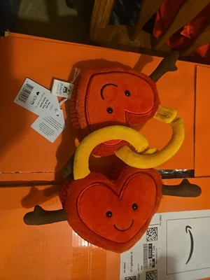 Jellycat Amuseables Val and Tina Love Locks in Red NWT Gift - Image 1 of 2