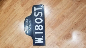 New York City Bronx Porzellan Buckel Straßenschild/ Aquädukt ave. W .180 st - Bild 1 von 5