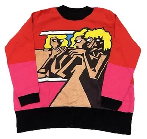 Kodone U&Me Red Sweater Large Rare Streetwear Kodonism Print Pullover Crewneck - Bild 1 von 4