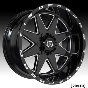 TIS 551BM Gloss Black Milled 20x10 6x135 / 6x5.5 -25mm (551BM-2106825) - Picture 1 of 1