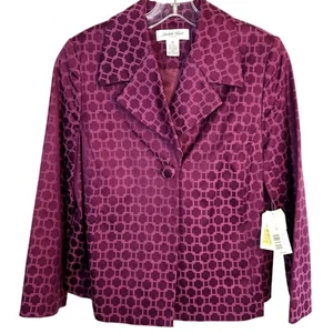 NWT Judith Hart 10P Women's Blazer Purple Suit Coat Petite Size Medium M PM New - Picture 1 of 5